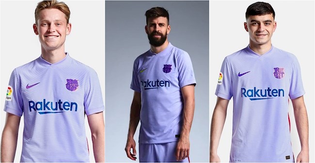 Barca chọn sắc tím mộng mơ cho bộ áo đấu sân khách 2021/22