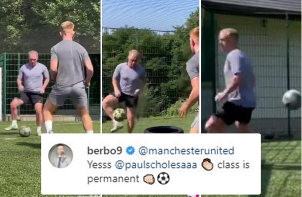 Paul Scholes phô diễn kỹ thuật với bóng