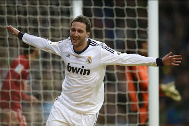 8. GONZALO HIGUAIN - Napoli (34,5 triệu bảng - 2013). Đây là bản hợp đồng thành công của Napoli khi Higuain ghi tới 71 bàn sau 104 lần ra sân cho đội bóng này.