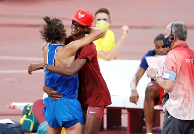Hai VĐV cùng giành HCV Olympic môn nhảy cao hình ảnh Hai VĐV cùng giành HCV Olympic môn nhảy cao hình ảnh