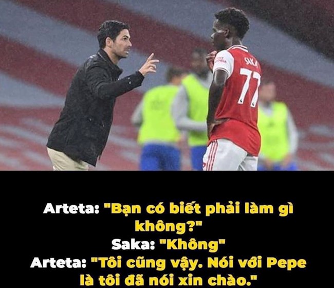 HLV Arteta và những lời muốn nói với Saka