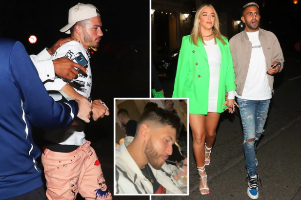 Riyad Mahrez và bạn gái chạm mặt Jack Grealish ở khách sạn