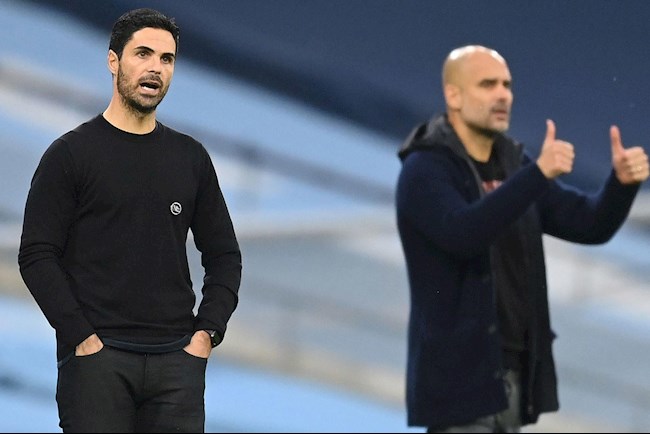 Mikel Arteta sắp đối đầu Pep Guardiola