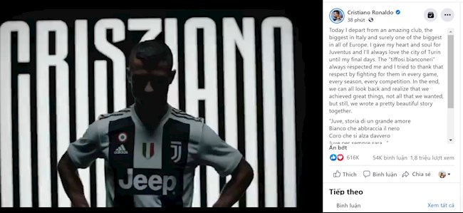Ronaldo chính thức lên tiếng nói lời chia tay Juve hình ảnh Ronaldo chính thức lên tiếng nói lời chia tay Juve hình ảnh