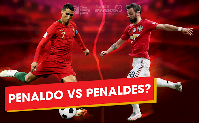 Infographic: So sánh khả năng sút penalty của Ronaldo và Bruno Fernandes