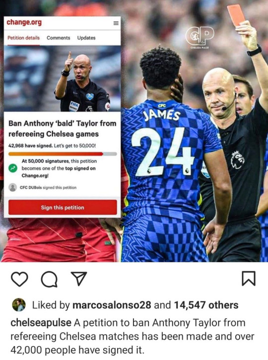 Marcos Alonso và trọng tài Anthony Taylor Marcos Alonso và trọng tài Anthony Taylor