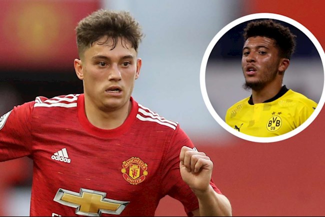 Jadon Sancho sẽ đẩy Daniel James khỏi MU