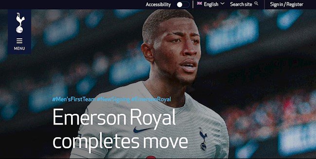 Tottenham Hotspur chiêu mộ thành công Emerson Royal