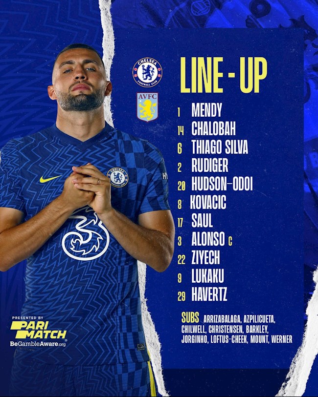 Danh sách xuất phát của Chelsea