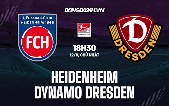 Nhận định Heidenheim vs Dynamo Dresden 18h30 ngày 12/9 (Hạng 2 Đức 2021/22)