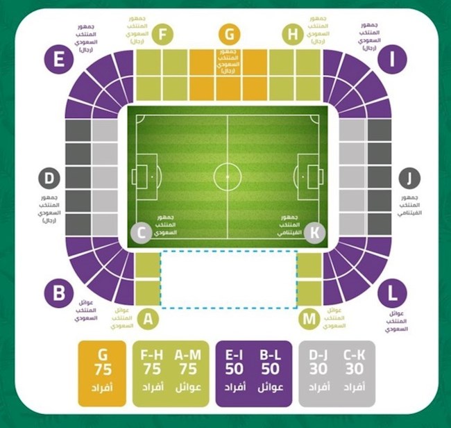 Sơ đồ chỗ ngồi tại SVĐ Mrsool Park