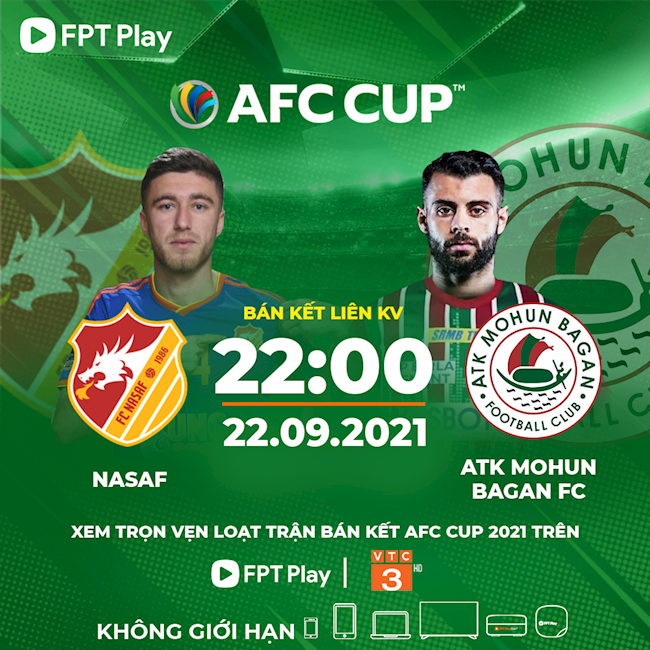 Lịch thi đấu Nasaf vs ATK Mohun Bagan