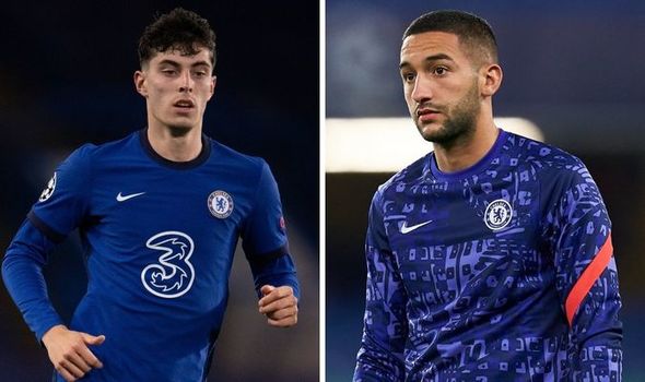 Đây! Lý do Kai Havertz và Hakim Ziyech dự bị trước Man City