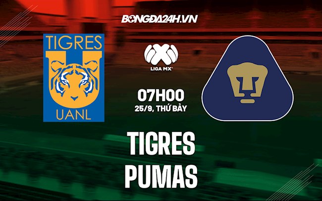 Nhận định Tigres vs Pumas 7h00 ngày 26/9 (VĐQG Mexico 2021/22)