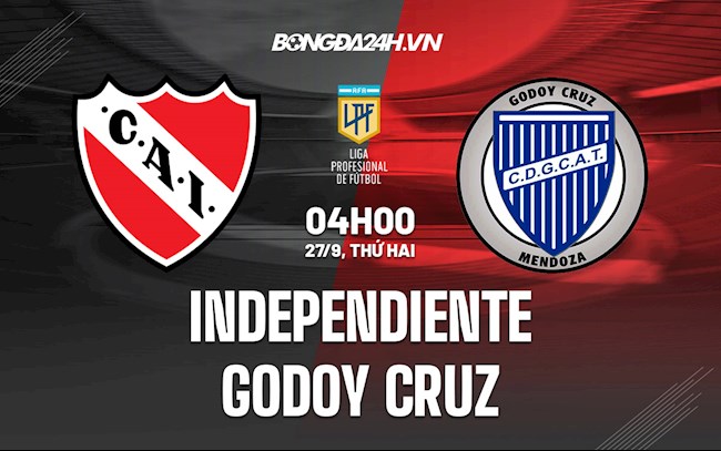 Nhận định Independiente vs Godoy Cruz 4h00 ngày 27/9 (VĐQG Argentina 2021)