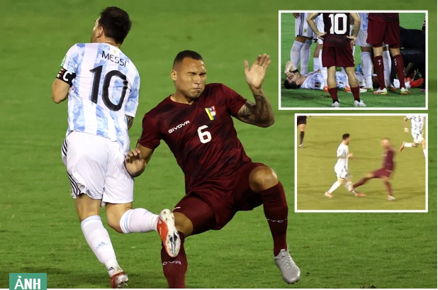 Lionel Messi là nạn nhân của pha đạp bóng kinh hoàng