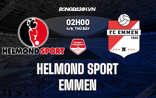 Nhận định bóng đá Helmond Sport vs Emmen 2h ngày 4/9 (hạng 2 Hà Lan)