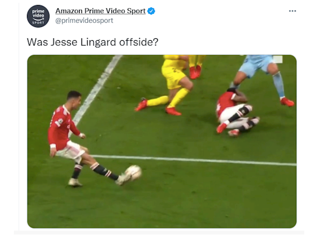 Nhiều người cho rằng Lingard đã việt vị ở tình huống này