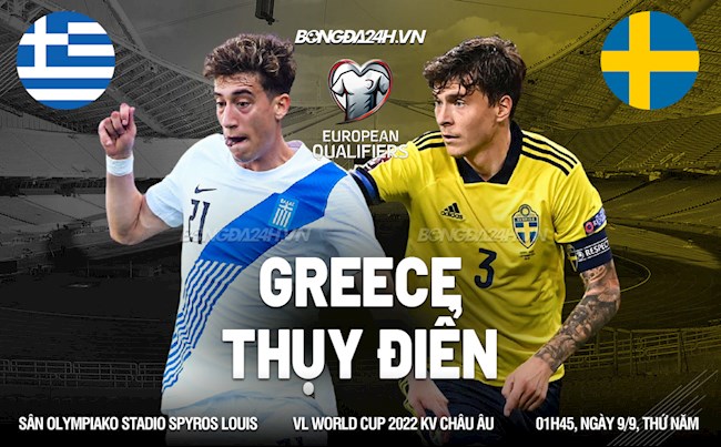 Nhận định Hy Lạp vs Thụy Điển 1h45 ngày 9/9 (Vòng loại World Cup 2022)