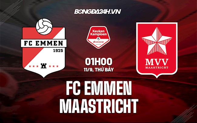 Nhận định Emmen vs Maastricht 1h00 ngày 11/9 (Hạng 2 Hà Lan 2021/22)