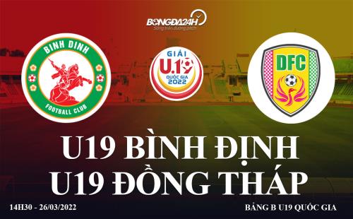 Trực tiếp bóng đá U19 Bình Định vs U19 Đồng Tháp Quốc gia 2020 hôm nay