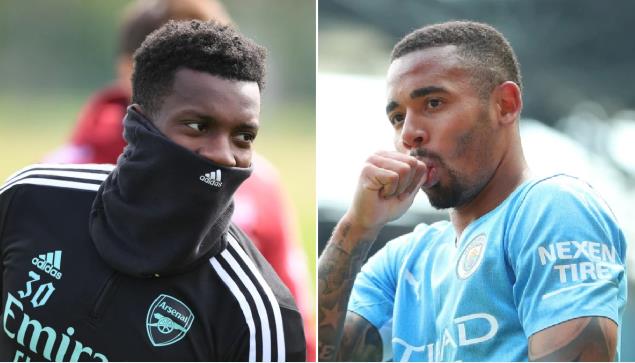 Eddie Nketiah gui loi canh bao den Gabriel Jesus