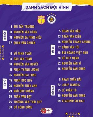 Văn Hậu có cơ hội ra sân trong trận Hà Nội đấu Nam Định 1