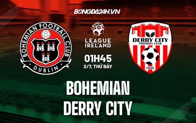Nhận định Bohemian vs Derry City 1h45 ngày 2/7 (VĐQG Ireland 2022)