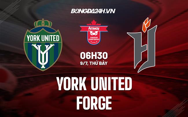 Nhận định,  York United vs Forge 6h30 ngày 9/7 (VĐQG Canada 2022)