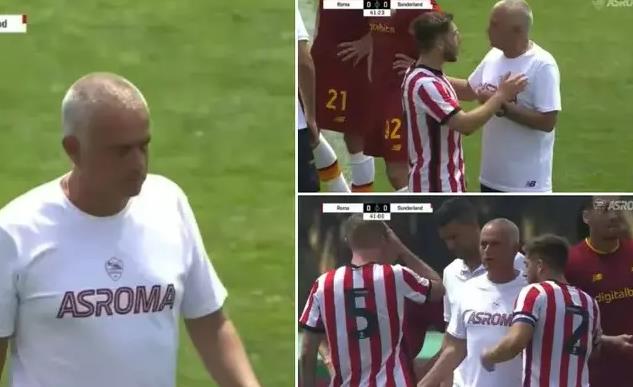 Đá giao hữu, Mourinho vẫn hùng hục vào sân đòi rút thẻ đỏ cho đối thủ