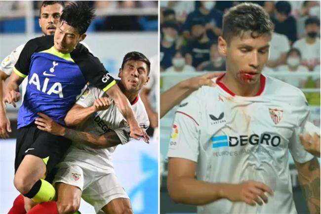 Son Heungmin khien Gonzalo Montiel do mau