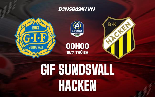 Nhận định GIF Sundsvall vs Hacken 0h00 ngày 19/7 (VĐQG Thụy Điển 2022)