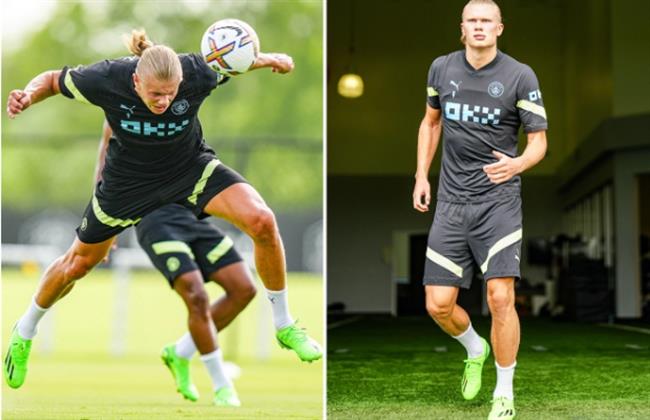 Erling Haaland gây ấn tượng ở buổi tập đầu tiên ở Man City