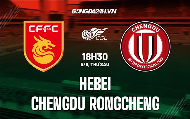 Nhận định Hebei vs Chengdu Rongcheng 18h30 ngày 5/8 (VĐQG Trung Quốc 2022)