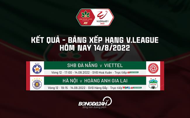 Ket qua bang xep hang V.League 2022 hom nay 14/8