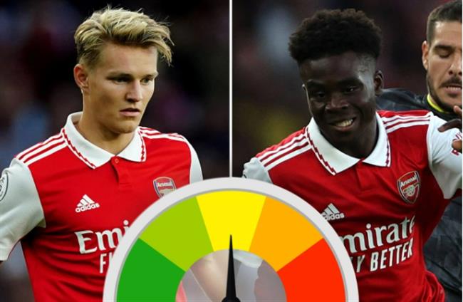 Chấm điểm các cầu thủ Arsenal trước Aston Villa: Odegaard và Saka sáng nhất