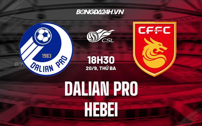 Nhận định Dalian Pro vs Hebei 18h30 ngày 20/9 (VĐQG Trung Quốc 2022)
