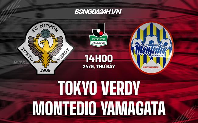Nhận định Tokyo Verdy vs Montedio Yamagata 14h00 ngày 24/9 (Hạng 2 Nhật 2022)