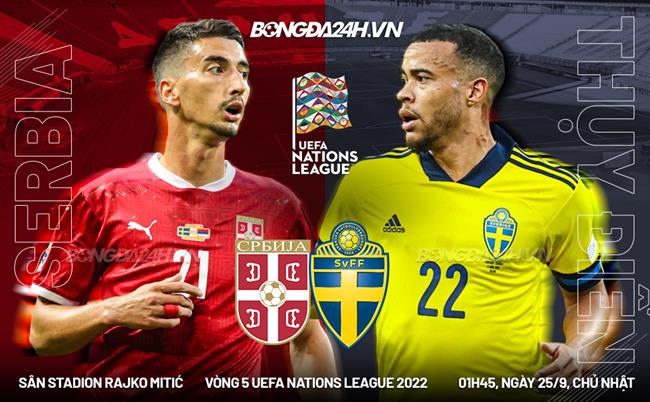 Nhận định,  Serbia vs Thụy Điển 1h45 ngày 25/9 (UEFA Nations League 2022/23)