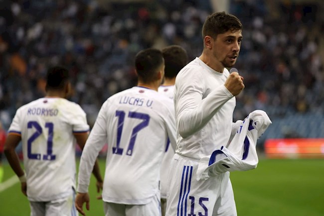 Valverde ghi bàn quyết định trong hiệp phụ để đưa Real Madrid vào chung kết Siêu cúp TBN