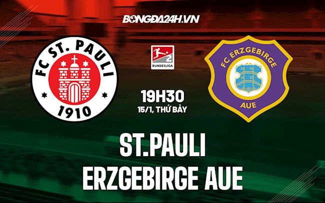 Nhận định St.Pauli vs Erzgebirge Aue 19h30 ngày 15/1 (Hạng 2 Đức 2021/22)