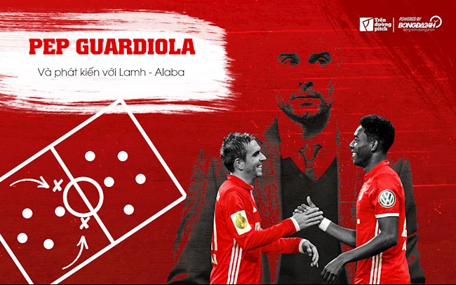 Pep Guardiola và phát kiến táo bạo với Phillip Lahm, David Alaba