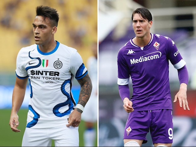 Lautaro Martinez và Dusan Vlahovic Lautaro Martinez và Dusan Vlahovic