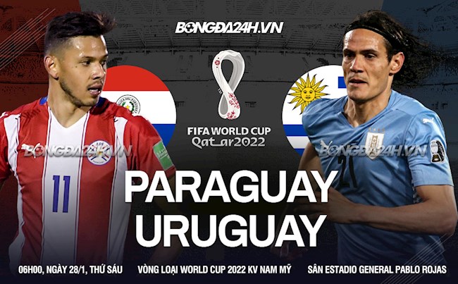 Nhận định,  Paraguay vs Uruguay 6h00 ngày 28/1 (Vòng loại World Cup 2022)