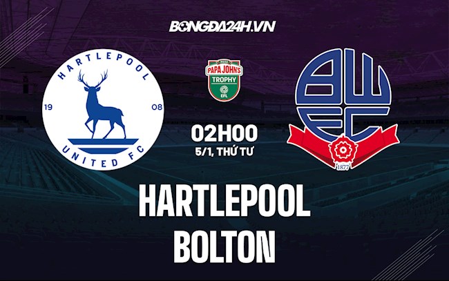 Soi kèo Hartlepool vs Bolton EFL Trophy 2021/22