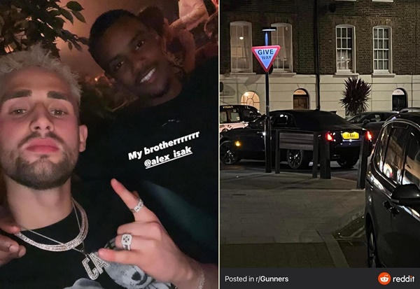 Alexander Isak xuất hiện ở London