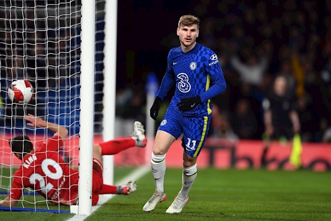 Timo Werner chấm dứt cảnh tịt ngòi kéo dài hơn 3 tháng trong màu áo Chelsea