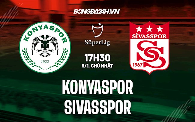 Nhận định,  Konyaspor vs Sivasspor 17h30 ngày 9/1 (VĐQG Thổ Nhĩ Kỳ)