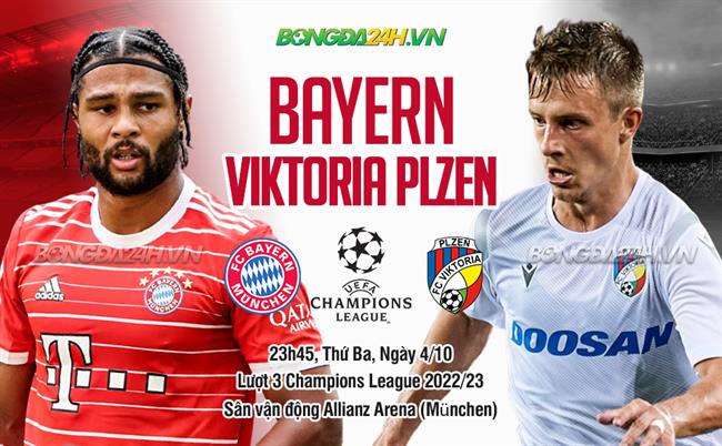 Nhận định bóng đá Bayern Munich vs Viktoria Plzen 23h45 ngày 4/10 (Champions League 2022/23)