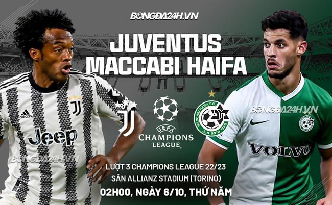 Nhận định bóng đá Juventus vs Maccabi Haifa 2h00 ngày 6/10 (Champions League 2022/23)